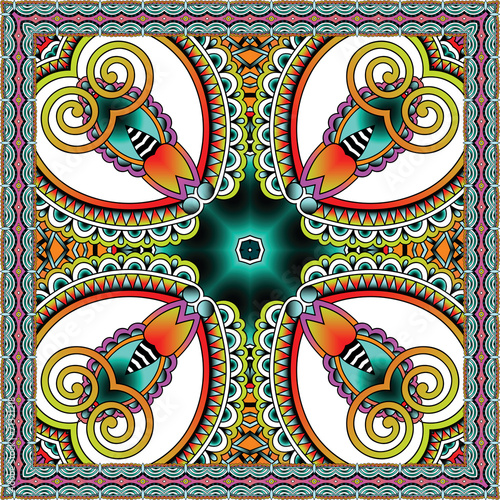 Traditional ornamental floral paisley bandanna
