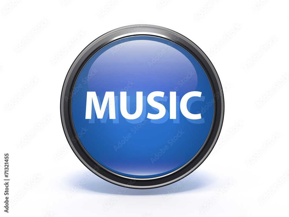 music circular icon on white background music circular icon on white background