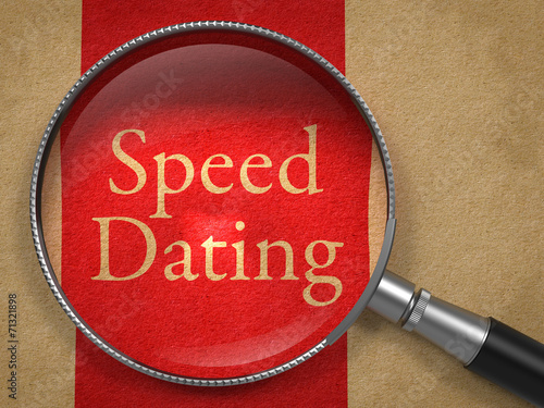 Speed Dating through Magnifying Glass. photo