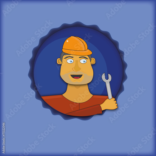 Worker with a spanner
