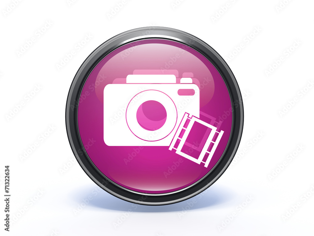camera circular icon on white background camera circular icon on white background