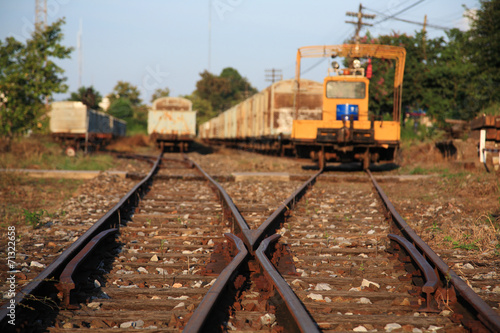 Railway Tracks with old cargo container