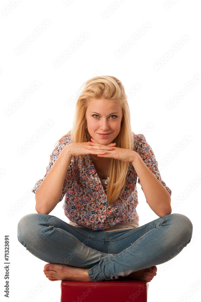 conceptual photos of woman dressed in casual dress relaksing wit conceptual photos of woman dressed in casual dress relaksing wit