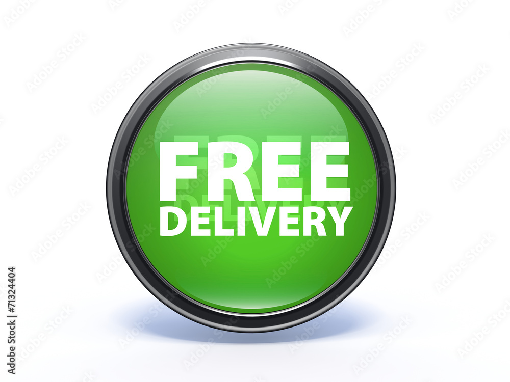 Free delivery circular icon on white background Free delivery circular icon on white background