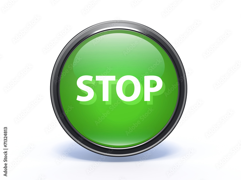 stop circular icon on white background stop circular icon on white background