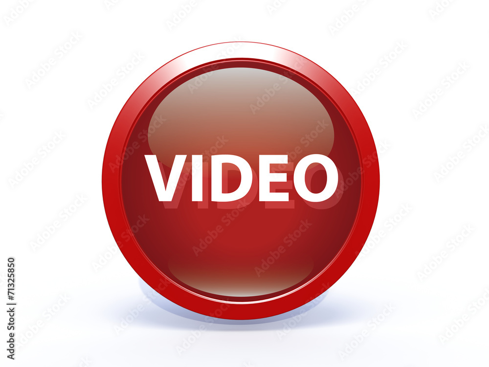video circular icon on white background video circular icon on white background
