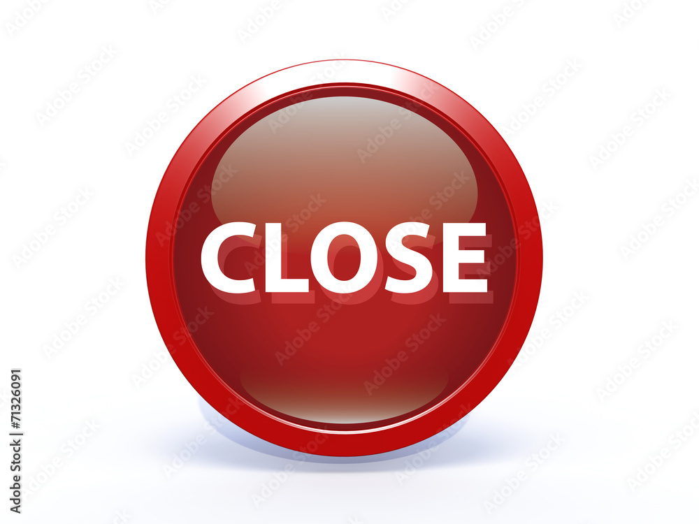 close circular icon on white background close circular icon on white background