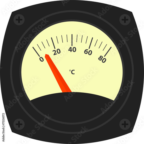 Vintage  vector analogical temperature device