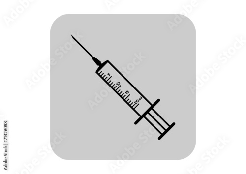 Medical syringe icon
