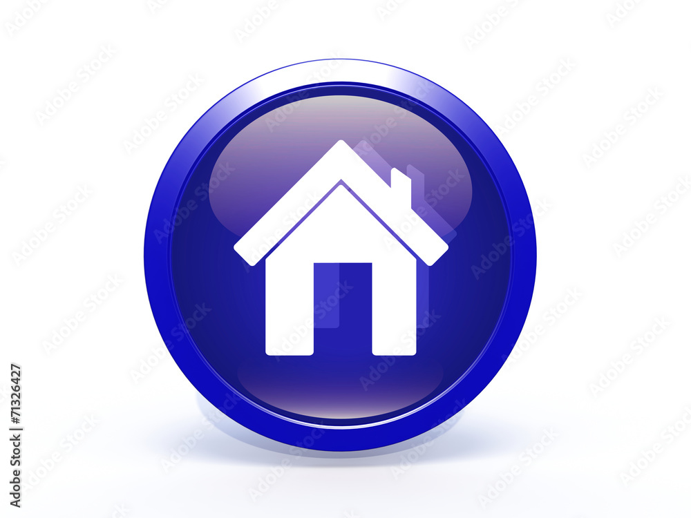 home circular icon on white background home circular icon on white background