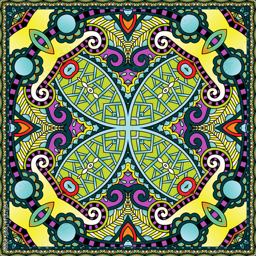 Traditional ornamental floral paisley bandanna
