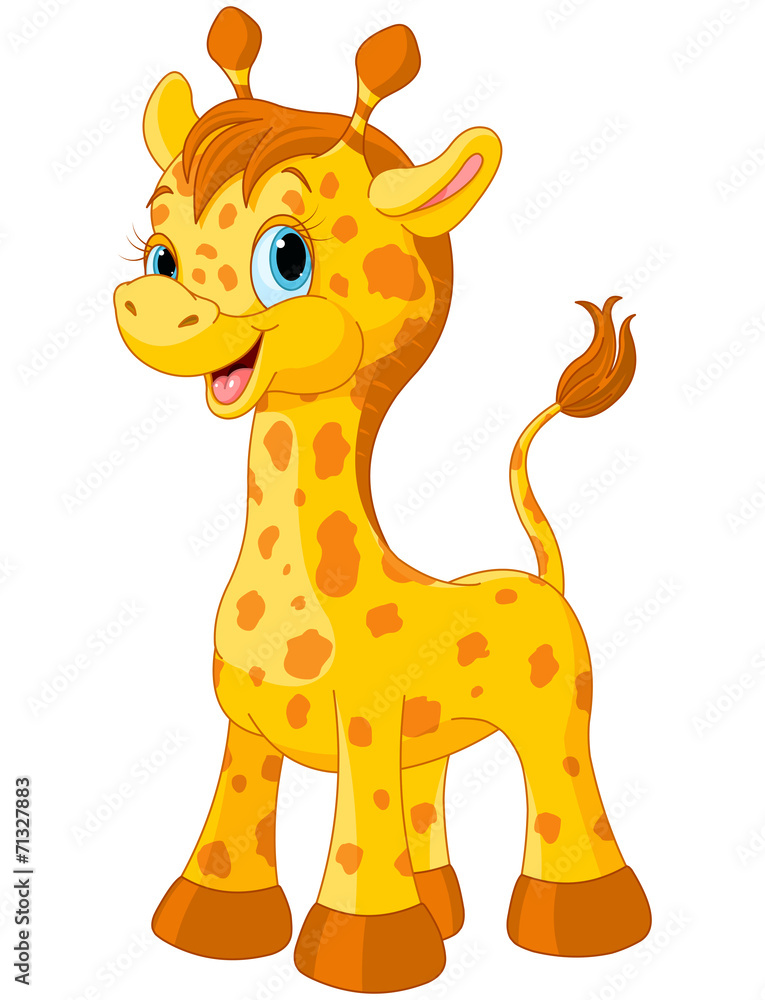 Fototapeta premium Cute giraffe