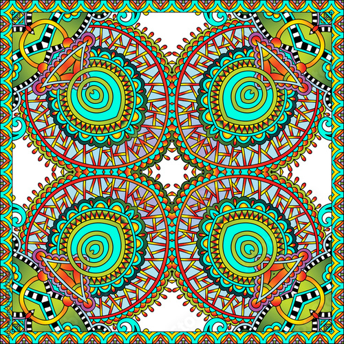 Traditional ornamental floral paisley bandanna