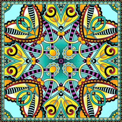 Traditional ornamental floral paisley bandanna