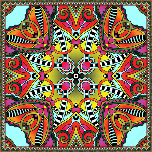 Traditional ornamental floral paisley bandanna