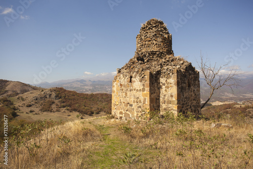 Little monastery in the mountains. Nagorno Karabakh