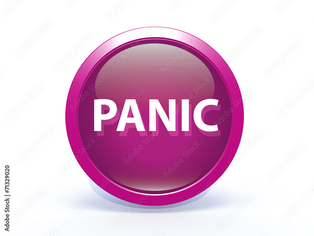panic circular icon on white background panic circular icon on white background