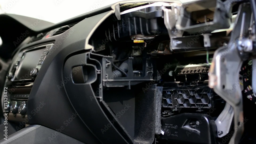 car dashboard - disassembled - look inside car dashboard - disassembled - look inside