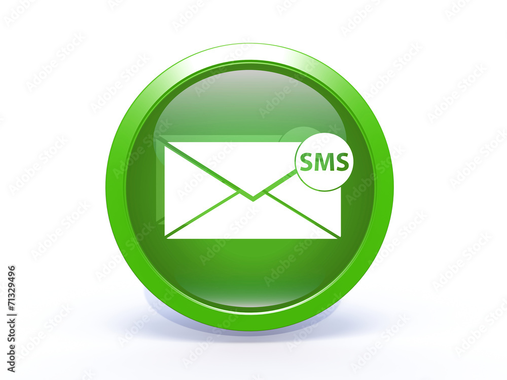 sms circular icon on white background sms circular icon on white background