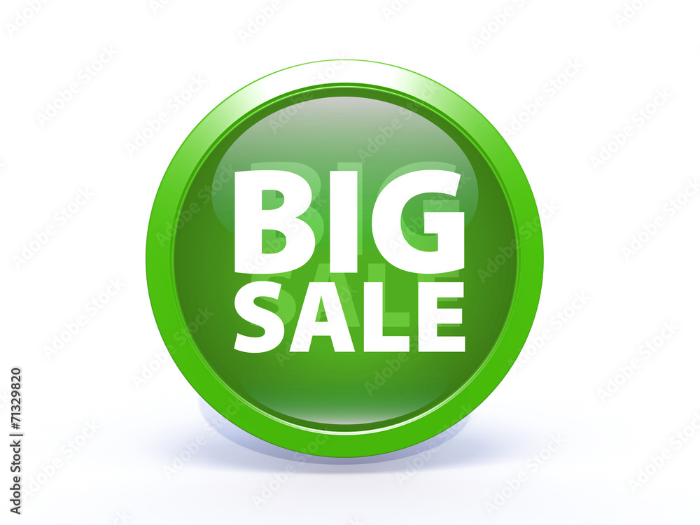 Big sale circular icon on white background Big sale circular icon on white background