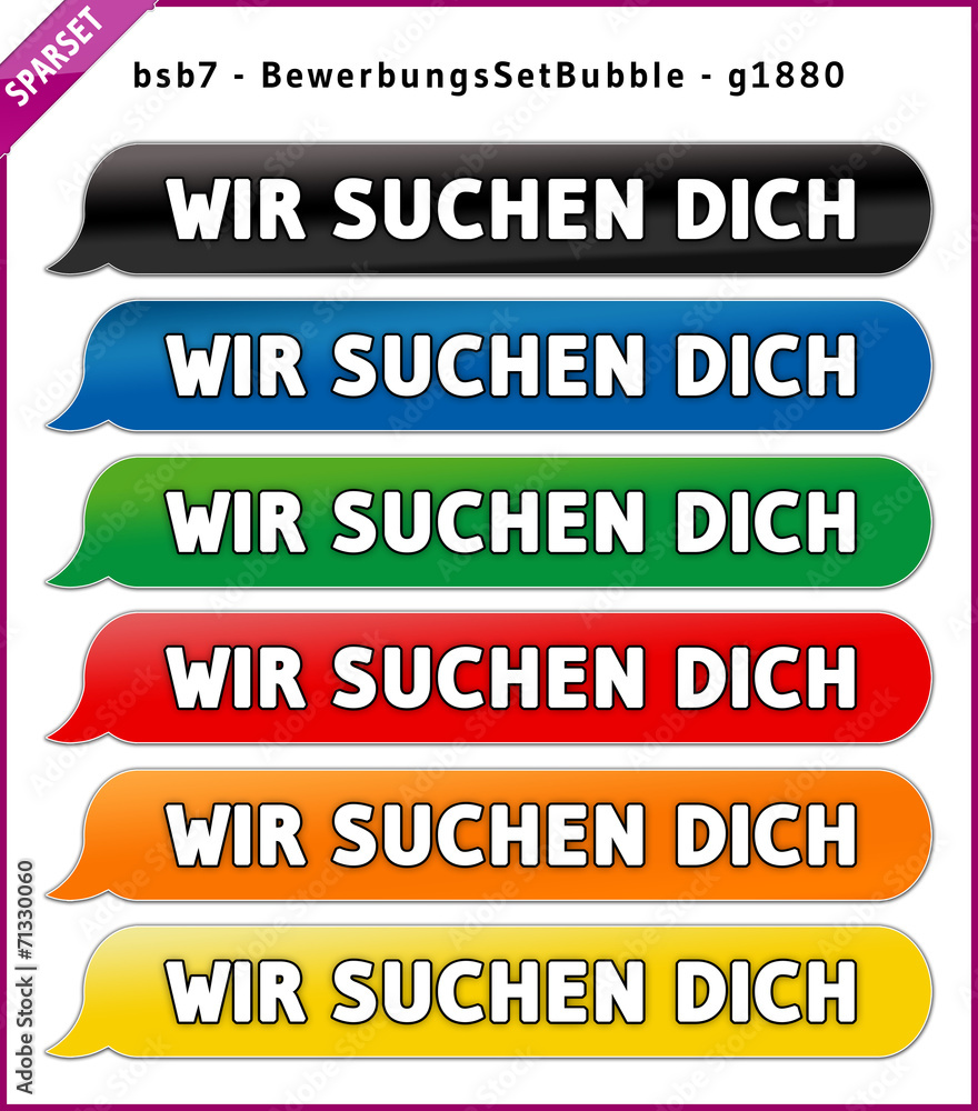 bsb7 BewerbungsSetBubble - Set WIR SUCHEN DICH - g1880 bsb7 BewerbungsSetBubble - Set WIR SUCHEN DICH - g1880
