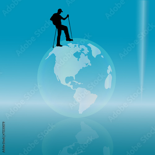 Vector silhouette of a people.