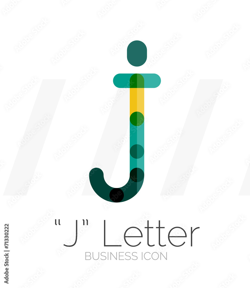 J letter logo, minimal line design J letter logo, minimal line design