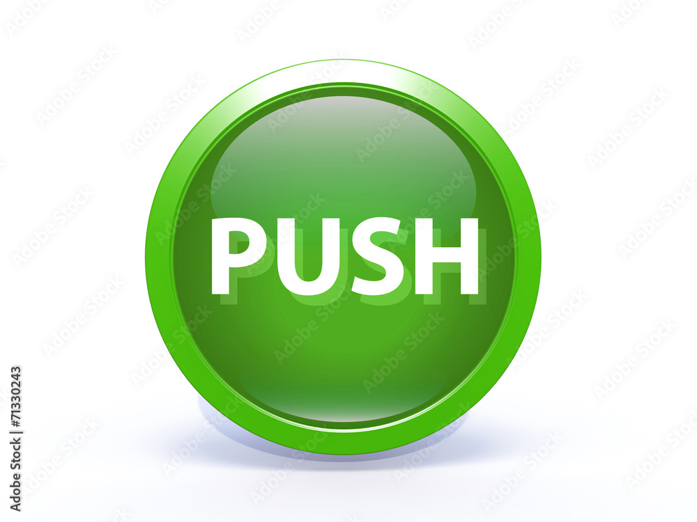 push circular icon on white background push circular icon on white background