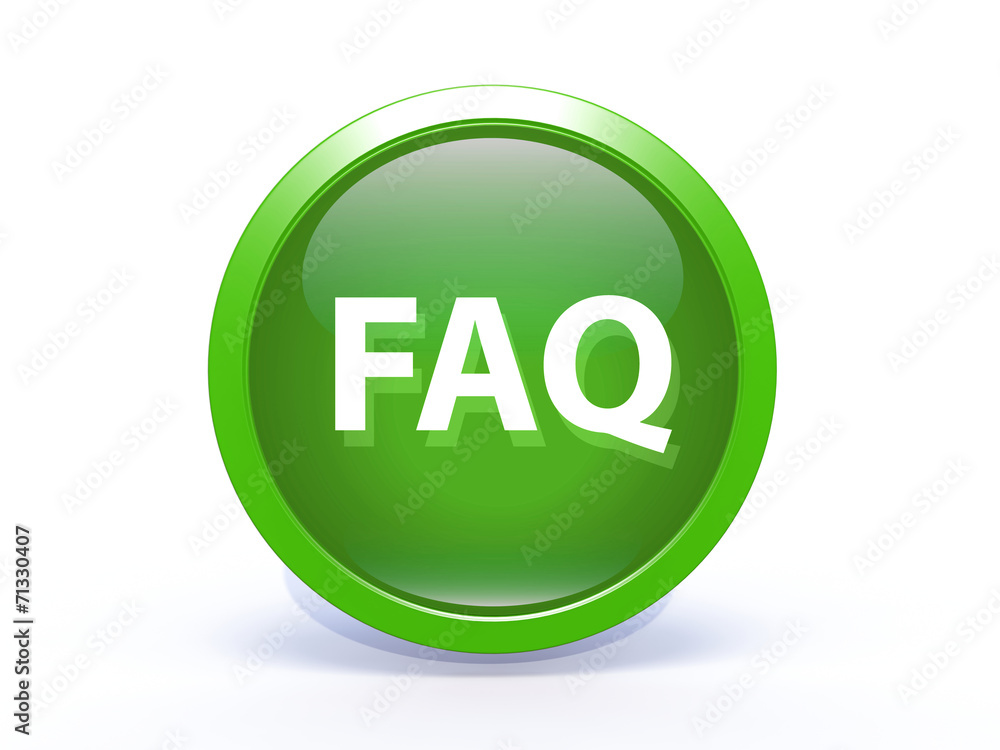 faq circular icon on white background faq circular icon on white background