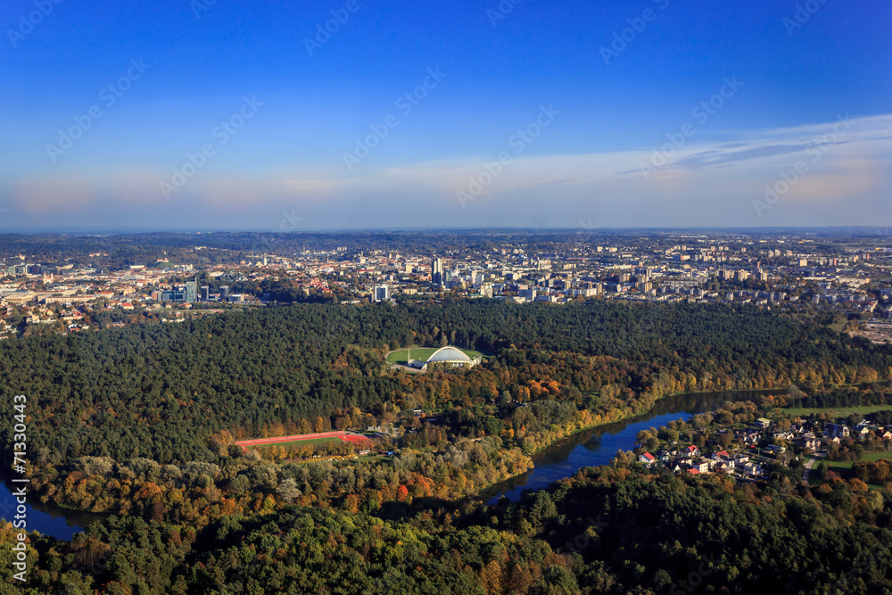 Vilnius view from TV Tower