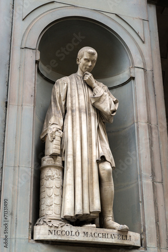 Niccolo Machiavelli statue at Uffizi Gallery, Florence, Italy photo