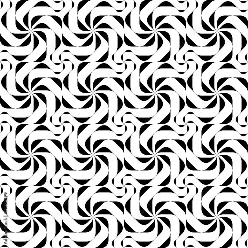 Fototapeta premium Black and white geometric seamless pattern.
