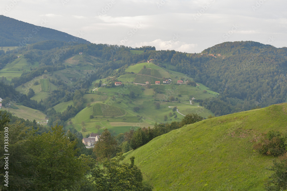 Slovenia mountain range landscape