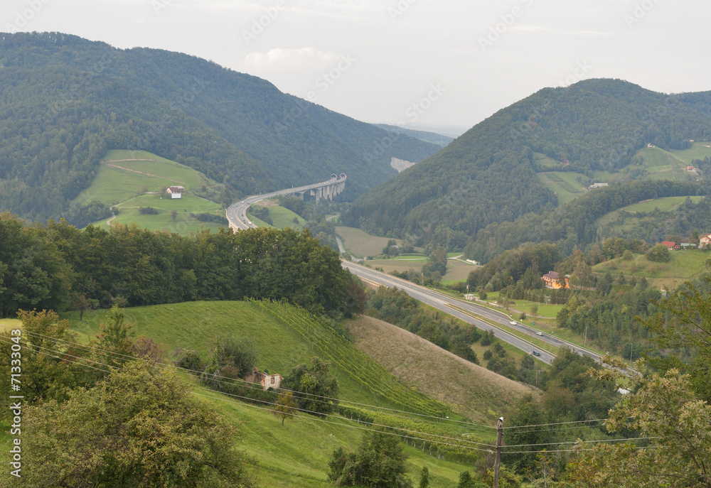 Slovenia mountain highway