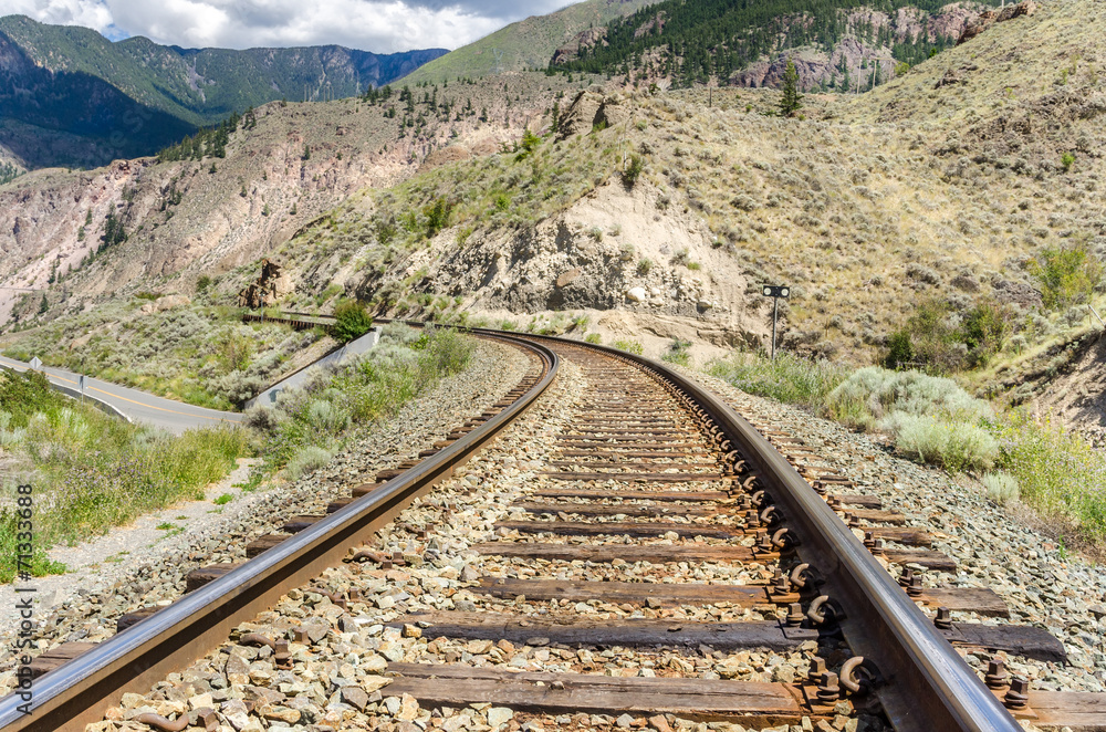 Curving Railway Track