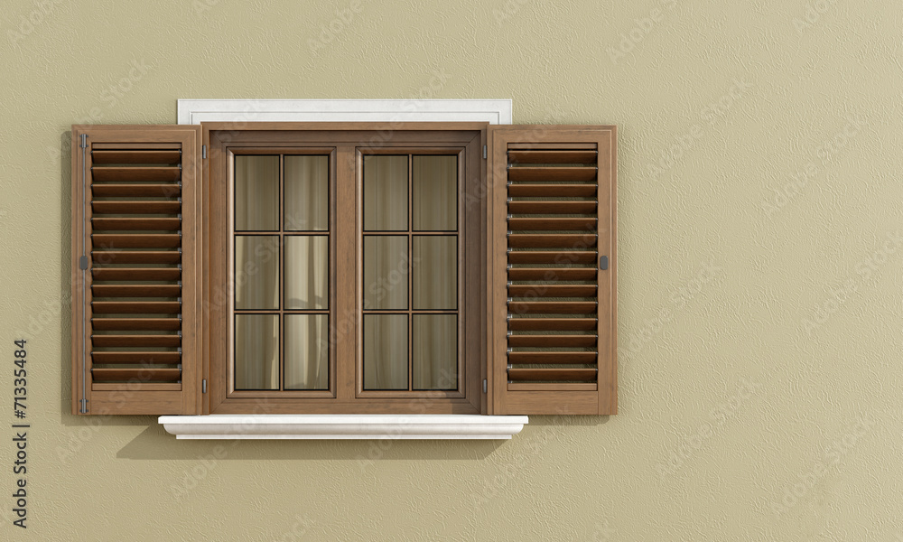 Detail of a wooden window