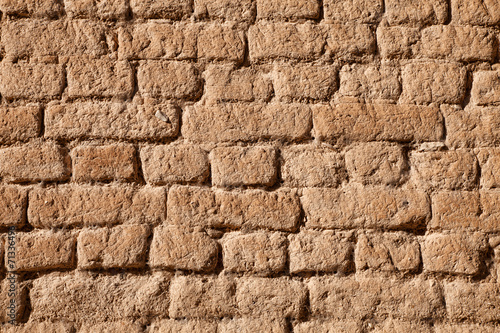 Adobe brick wall detail