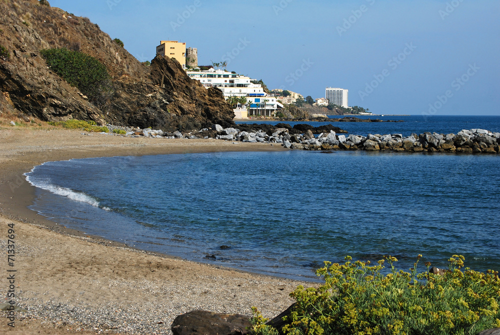 Playa La Perla, Benalmádena, Málaga Stock Photo | Adobe Stock