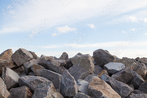Pile of Rocks Boulders for Construction © tnymand