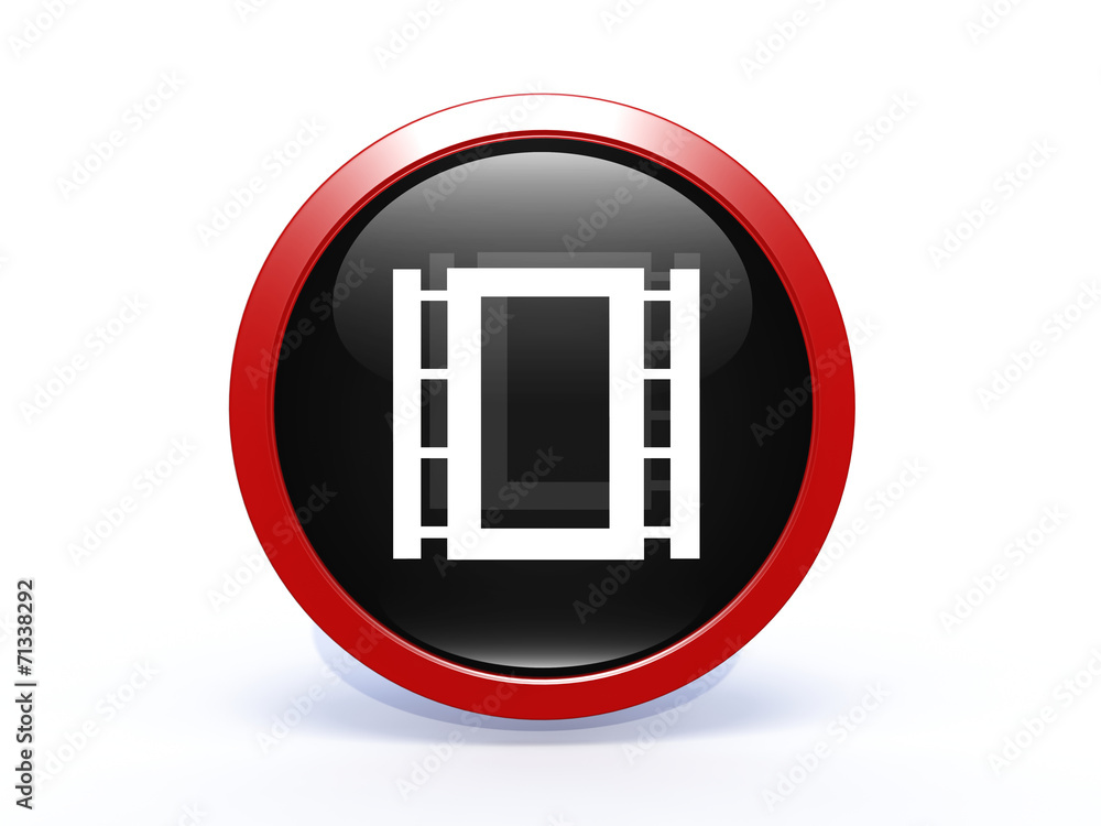 film circular icon on white background film circular icon on white background