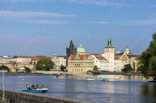 Panormany view of the Charles Bridge in Prague © Valmond