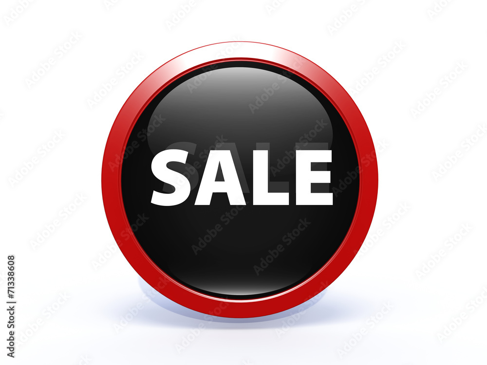 sale circular icon on white background sale circular icon on white background