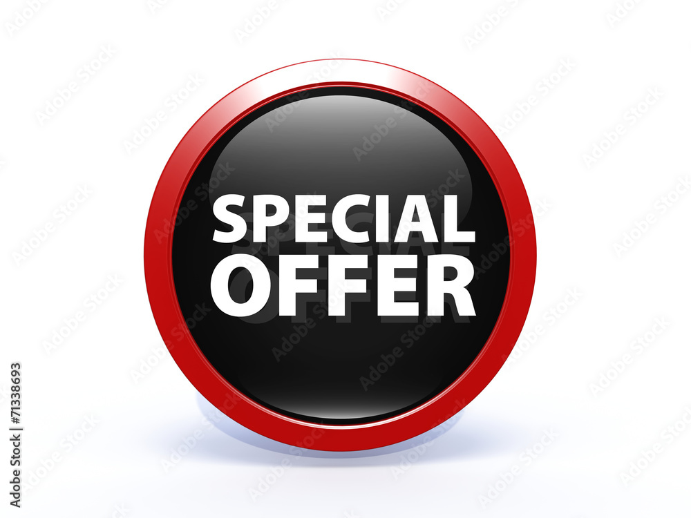 Special offer circular icon on white background Special offer circular icon on white background