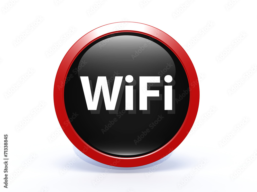 wifi circular icon on white background wifi circular icon on white background