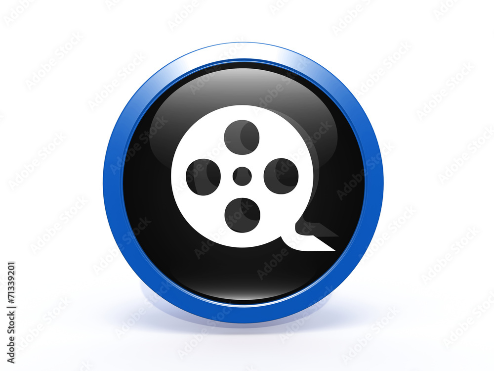 film circular icon on white background film circular icon on white background