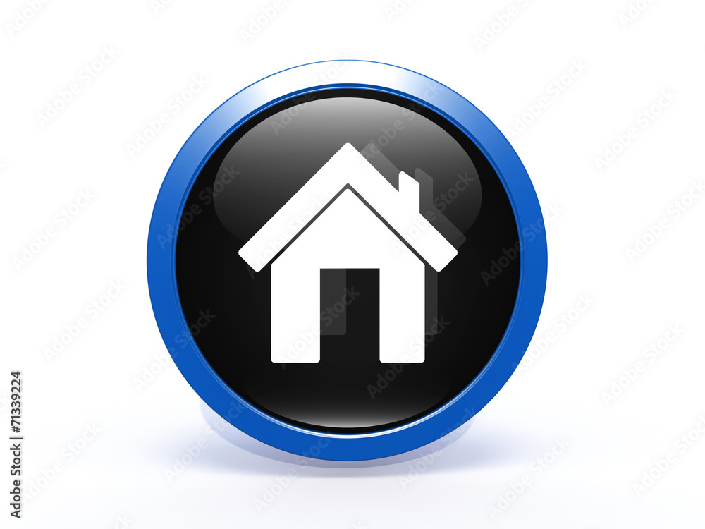 home circular icon on white background home circular icon on white background