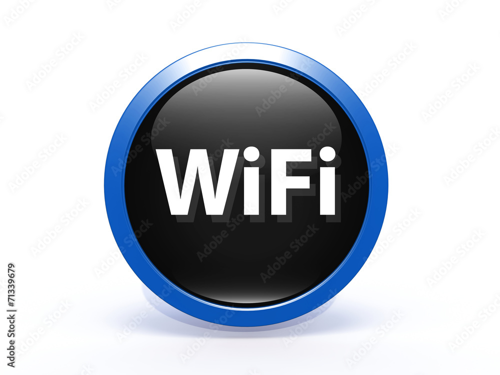wifi circular icon on white background wifi circular icon on white background