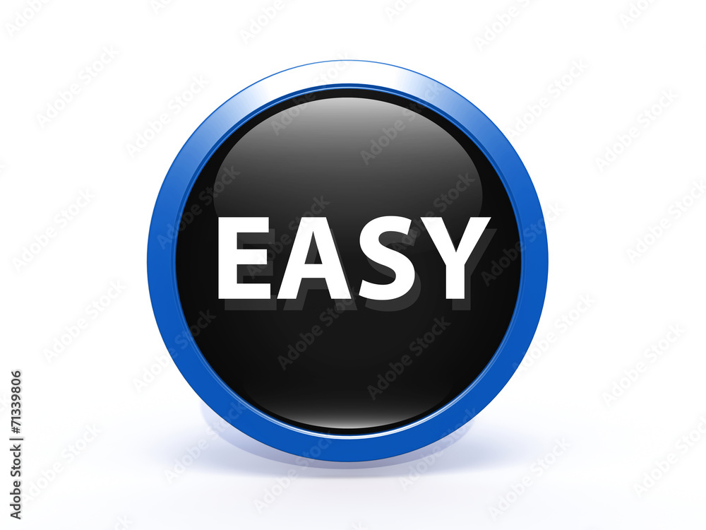 easy circular icon on white background easy circular icon on white background