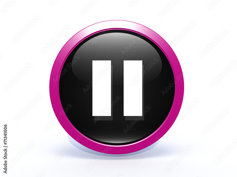 pause circular icon on white background pause circular icon on white background