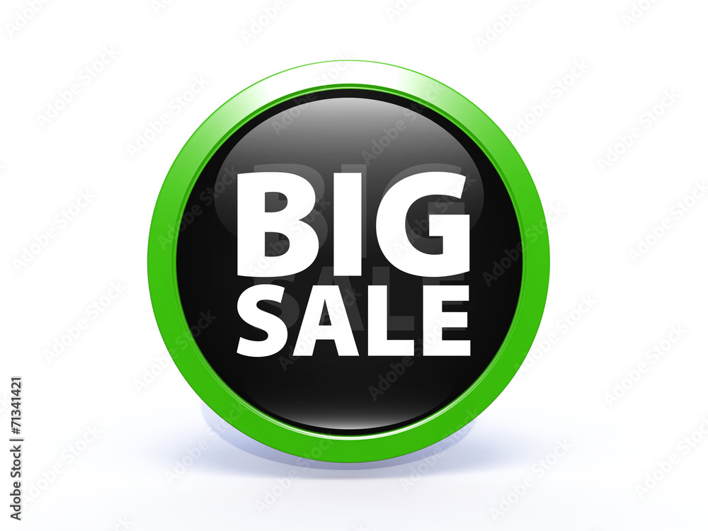 Big sale circular icon on white background Big sale circular icon on white background